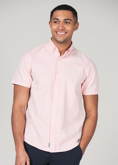 Tokyo Laundry Rose Cotton Short Sleeved Button-Up Oxford Shirt