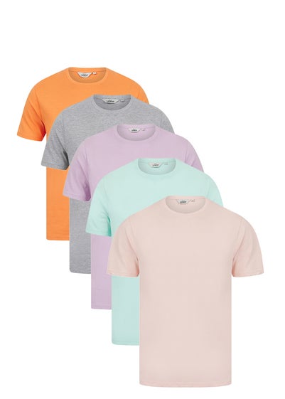 Tokyo Laundry Light Blue Cotton Short Sleeve T-Shirts 5-Pack