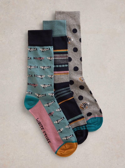 3er Pack Socken Fische