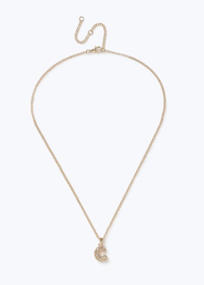 Muse Gold C Initial Necklace