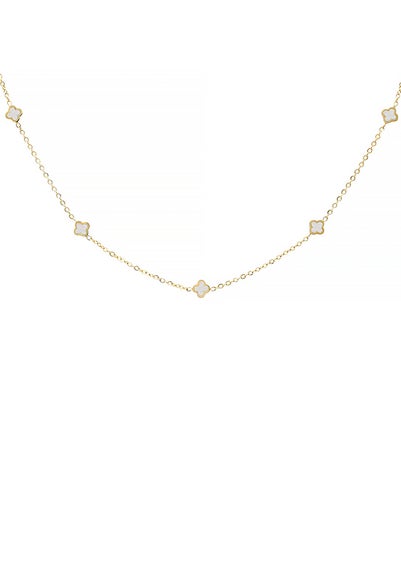 Say It With Gold & Pearl Luck Dainty Choker Necklace