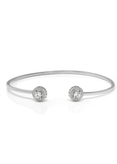 Say It With Sterling Silver Halo Bangle