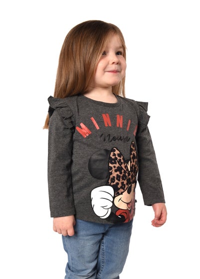 Disney Grey Minnie Mouse Kids Top (2-6 yrs)