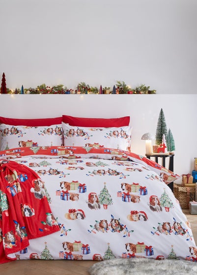 Catherine Lansfield Christmas Guineapig Reversible Duvet Cover Set