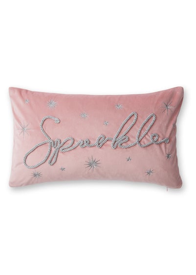 Catherine Lansfield Sparkle Soft Touch Christmas Cushion (30x50cm)