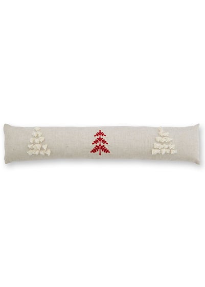 Catherine Lansfield Tufted Christmas Tree  Door Draught Excluder (90x20cm)