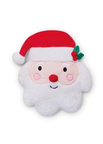 Catherine Lansfield White Christmas Santa 3D Shaped Cushion (38x30cm)