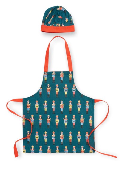 Catherine Lansfield Christmas Nutcracker Kids Kitchen Apron & Hat Set