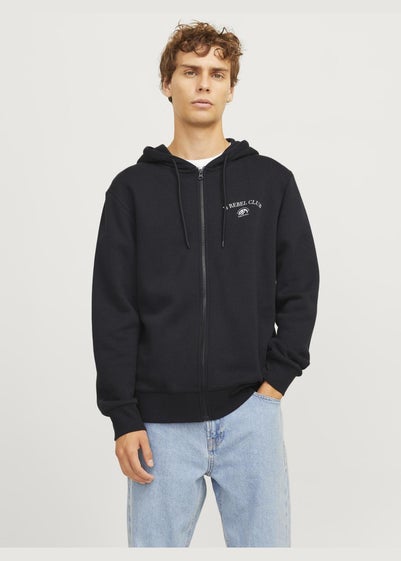 JJ Rebel Black Zip Up Hoodie