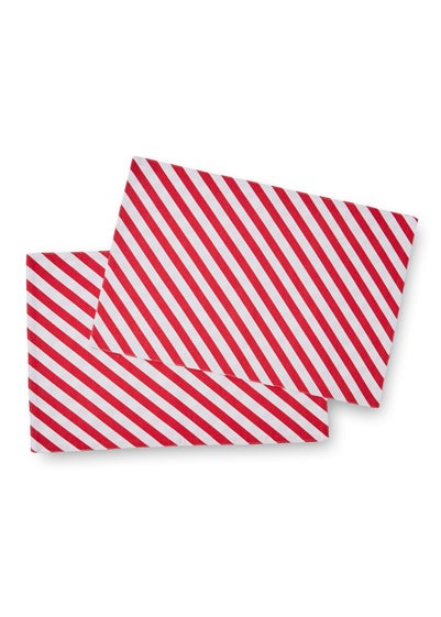 Catherine Lansfield Christmas Candy Cane Cotton Dining Placemat 4 Pack (30x46 cm)