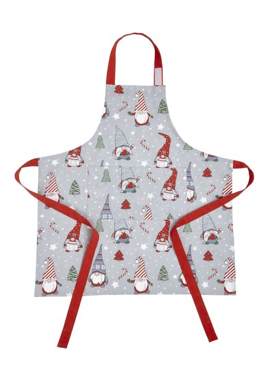 Catherine Lansfield Christmas Gnomes Cotton Adult Kitchen Apron (70x80 cm)