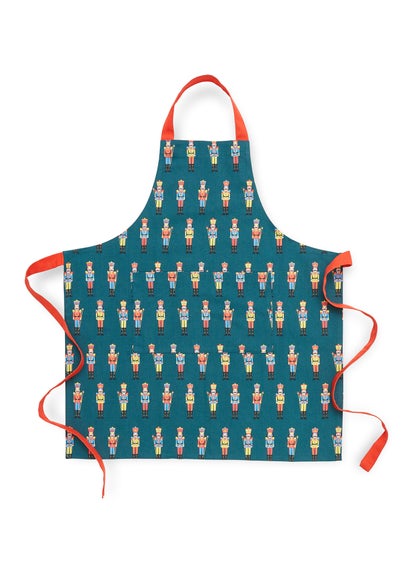 Catherine Lansfield Christmas Nutcracker Cotton Adult Kitchen Apron (70x80 cm)