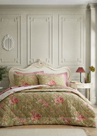 Bridgerton By Catherine Lansfield 3.5 Tog Penelope Reversible  Eiderdown Bedspread (200x200cm)