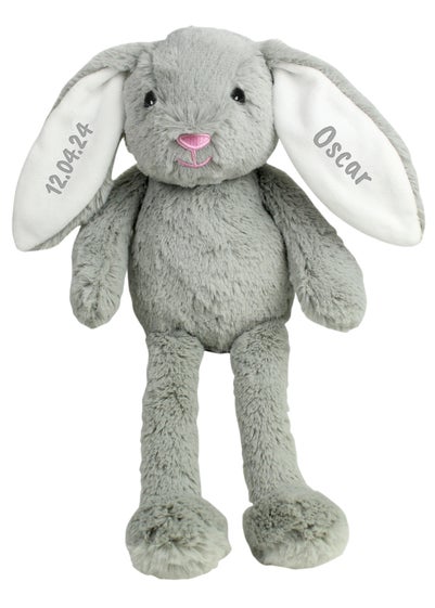 Personalised Memento Company Grey Bunny Rabbit Soft Toy