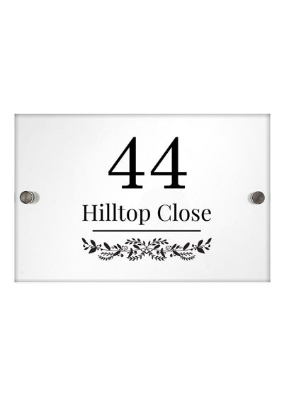 Personalised Memento Company Clear Botanical Acrylic House Sign