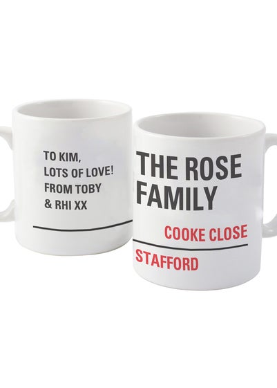 Personalised Memento Company White London Street Sign Mug