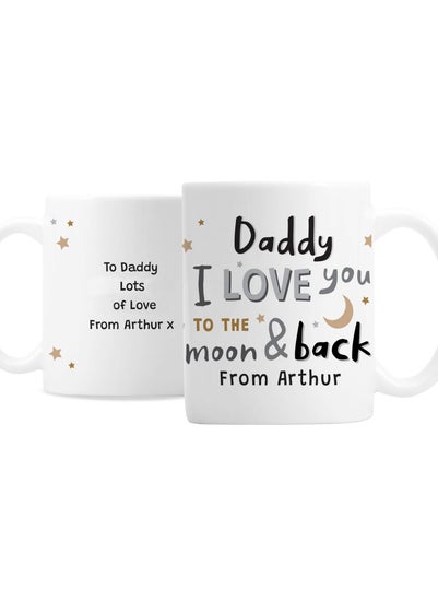 Personalised Memento Company White To the Moon and Back Mug