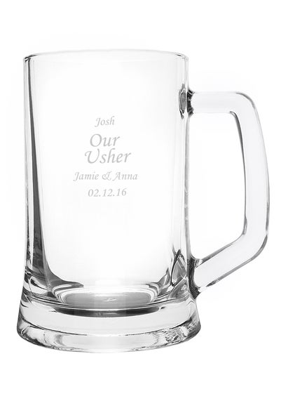 Personalised Memento Company Clear Glass Pint Stern Tankard