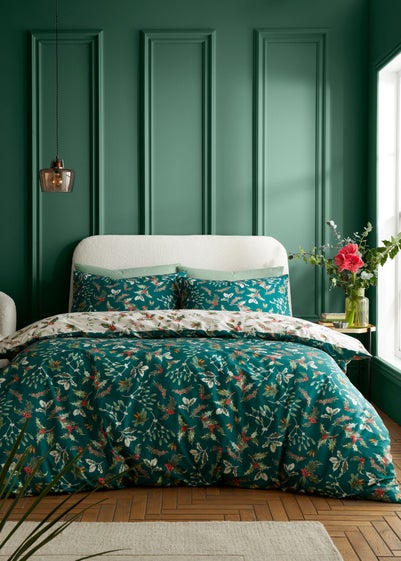 RHS Winter Foliage Cotton Reversible Duvet Cover Set