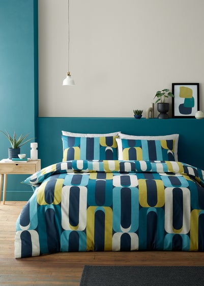 Fusion Orea Blue Duvet Cover Set