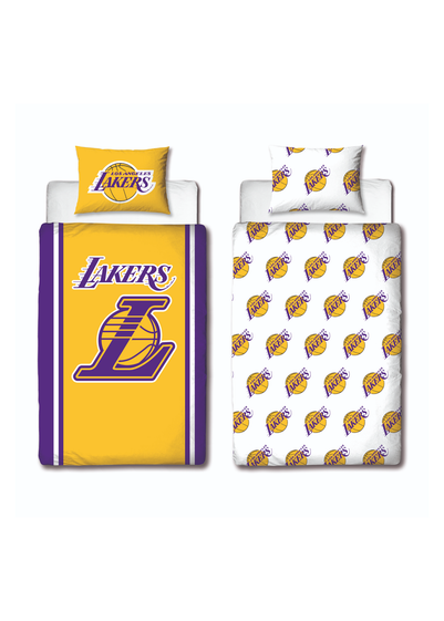 NBA Lakers Reversible Polycotton Duvet Cover Set