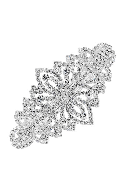 Mood Silver Crystal Ornate Hair Clip