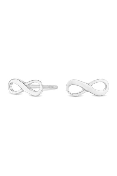 Simply Silver Sterling Silver 925 Infinity Stud Earrings