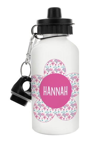 Personalised Memento Company White Flower Drinks Bottle