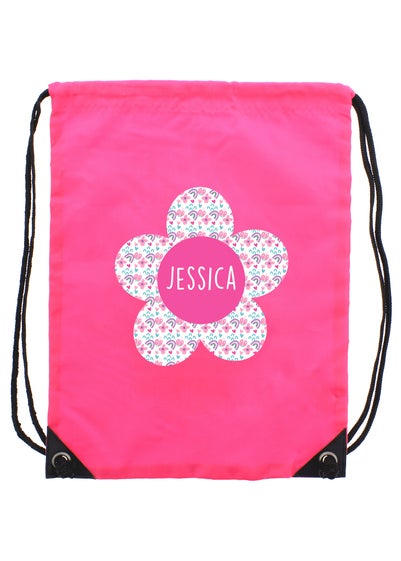 Personalised Memento Company Pink Flower Kit Bag