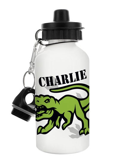 Personalised Memento Company White Dinosaur Drinks Bottle