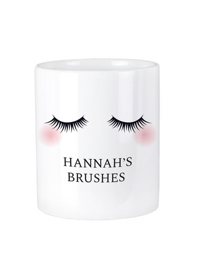 Personalised Memento Company White Eyelashes Ceramic Storage Pot