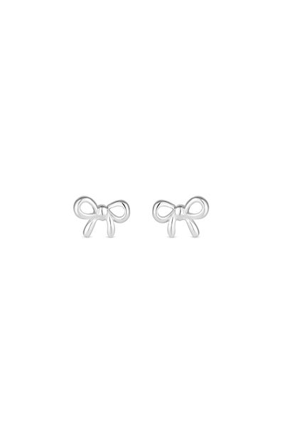 Simply Silver Sterling Silver 925 Polished Bow Stud Earrings