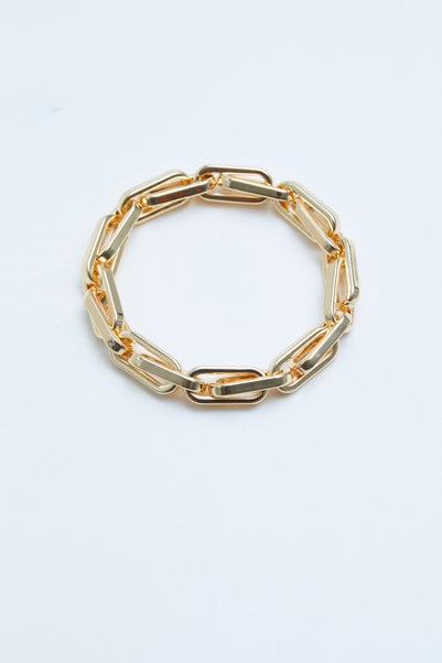 Jon Richard Recycled Gold Plated Polished Chain Stretch Bracelet