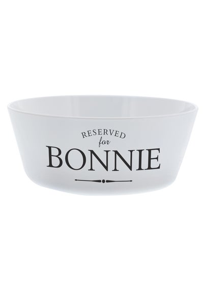 Personalised Memento Company White Reserved for Plastic Cat Bowl