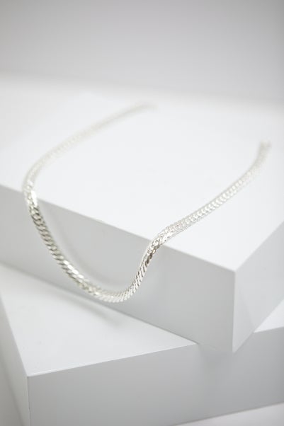 Jon Richard Silver Plated Herringbone Chain Necklace