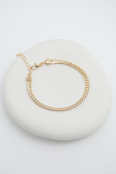 Jon Richard Gold Plated Herringbone Chain Bracelet