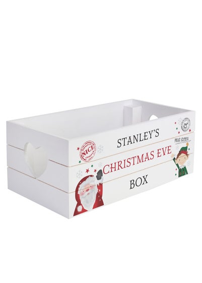 Personalised Memento Company White Wood Christmas Crate