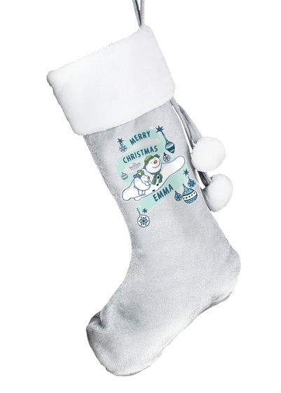 Personalised Memento Company Grey The Snowman and the Snowdog Luxury Stocking