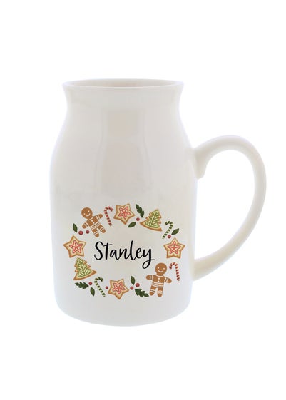 Personalised Memento Company White Christmas Milk Jug