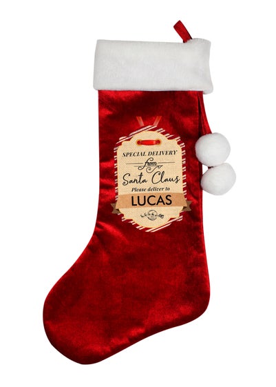 Personalised Memento Company Red Special Delivery Luxury Stocking