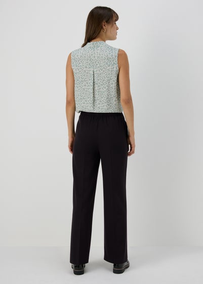 Et Vous Black Regular Wide Leg Trousers