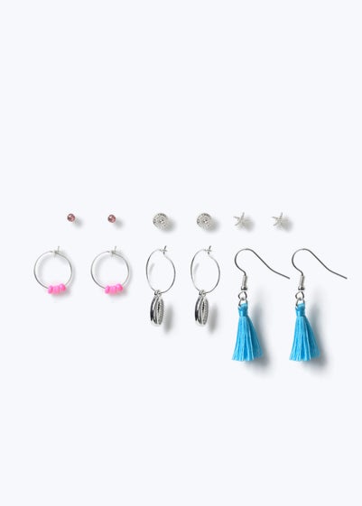 Muse Multicoloured Starfish Tassel Earring