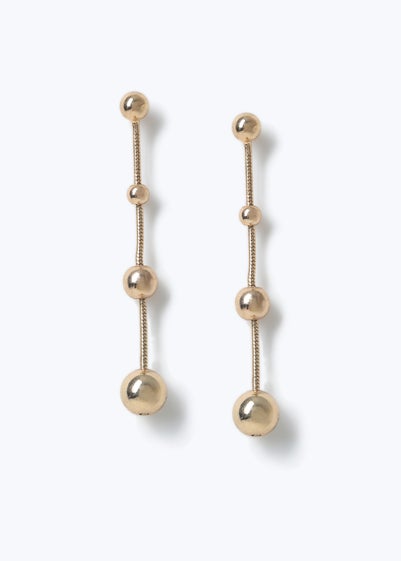 Muse Gold Ball Drop Earrings