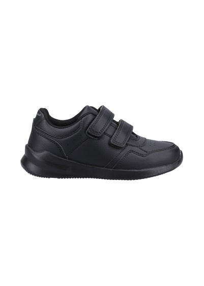 Hush Puppies Unisex Black Marling Easy Junior School Shoes (Younger 10 - Older 2)