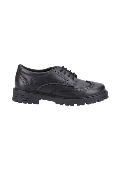 Hush Puppies Girls Black Maxine Senior School Shoes (Older 3-5)