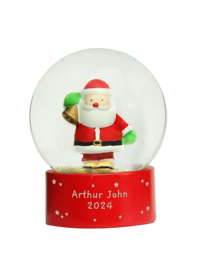 Personalised Memento Company Red Santa Snow Globe