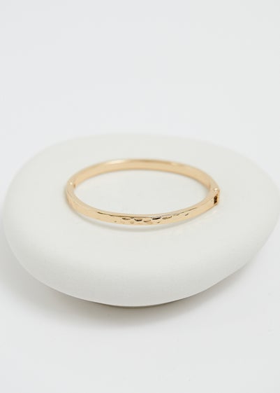 Jon Richard Gold Plated Polished Molten Bangle