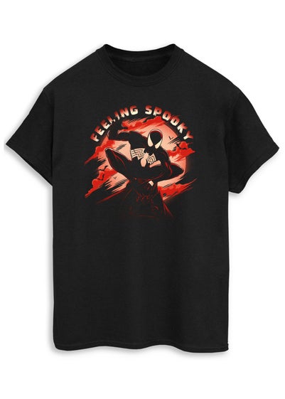 Marvel Spider-Man Feeling Spooky Black T-Shirt