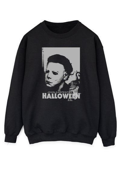 Halloween Portrait Men Black Sweatshirt