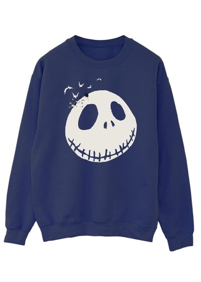 Disney The Nightmare Before Christmas Face Men Navy Sweatshirt